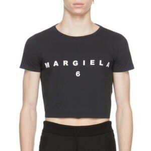 MM6 Maison Margiela SSENSE Exclusive Black Cotton Cropped T-Shirt